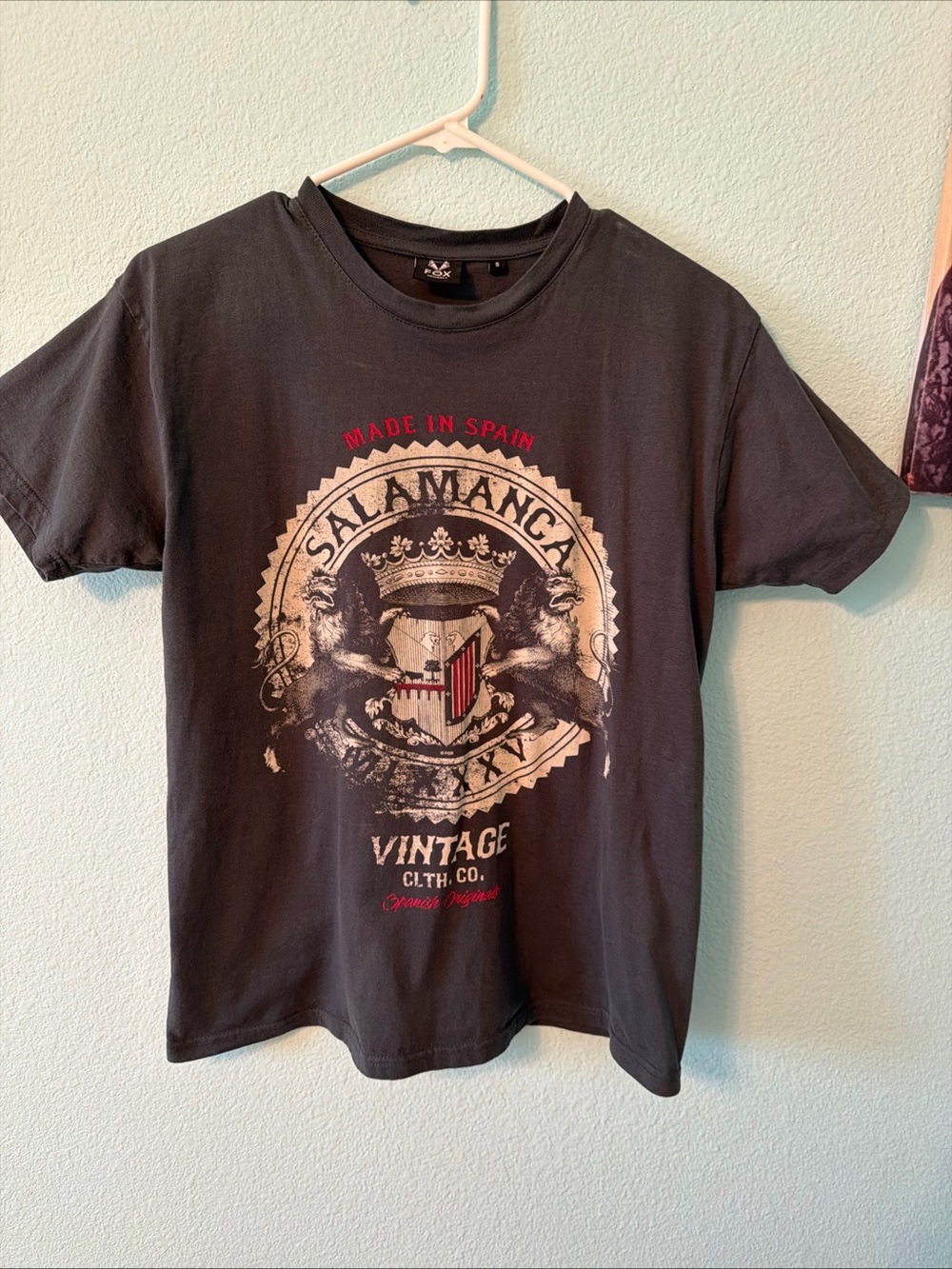 Fox Originals Salamanca Spain Shirt Men’s Size Small Gray Graphic C